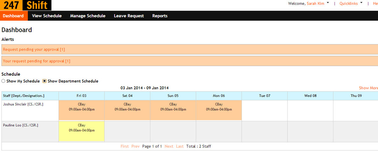 Dashboard - One Stop Consolidated View